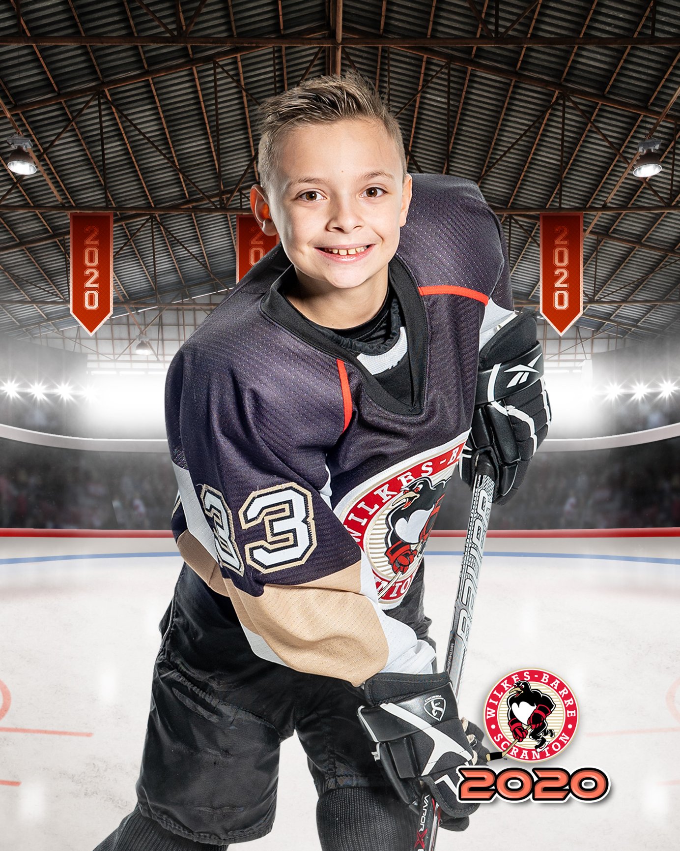 Youth ice hockey portrait 2020