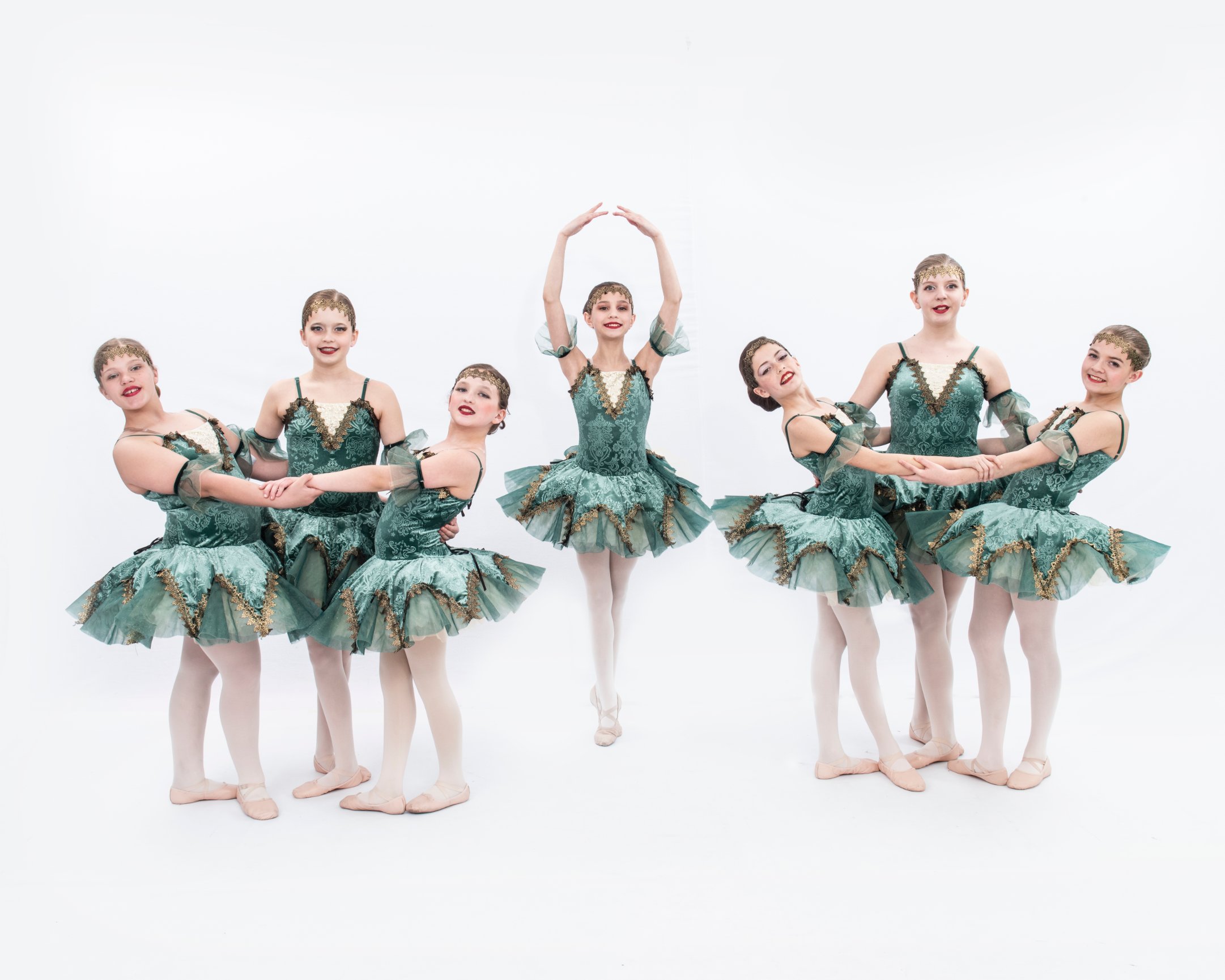 Group of young ballet performers