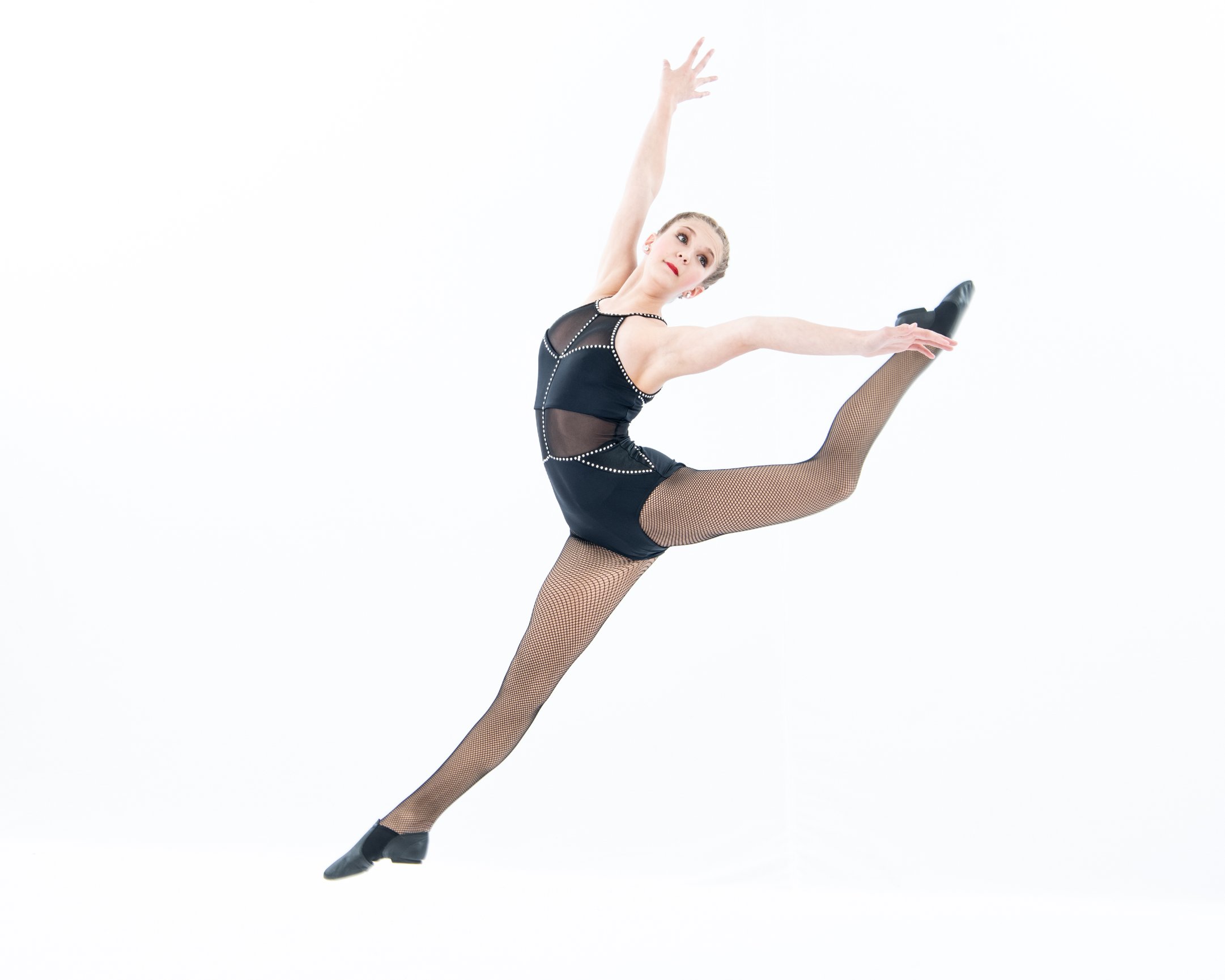 Dancer in mid-air jump